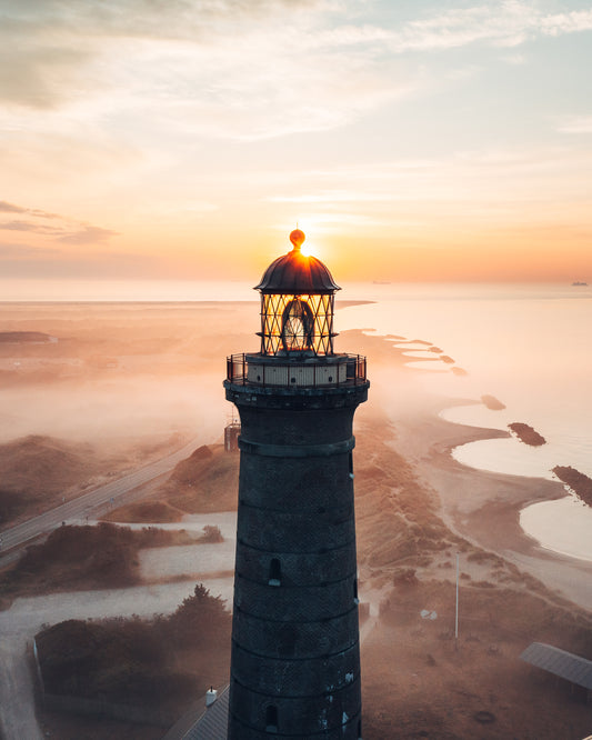 The Grey Lighthouse at Sunrise